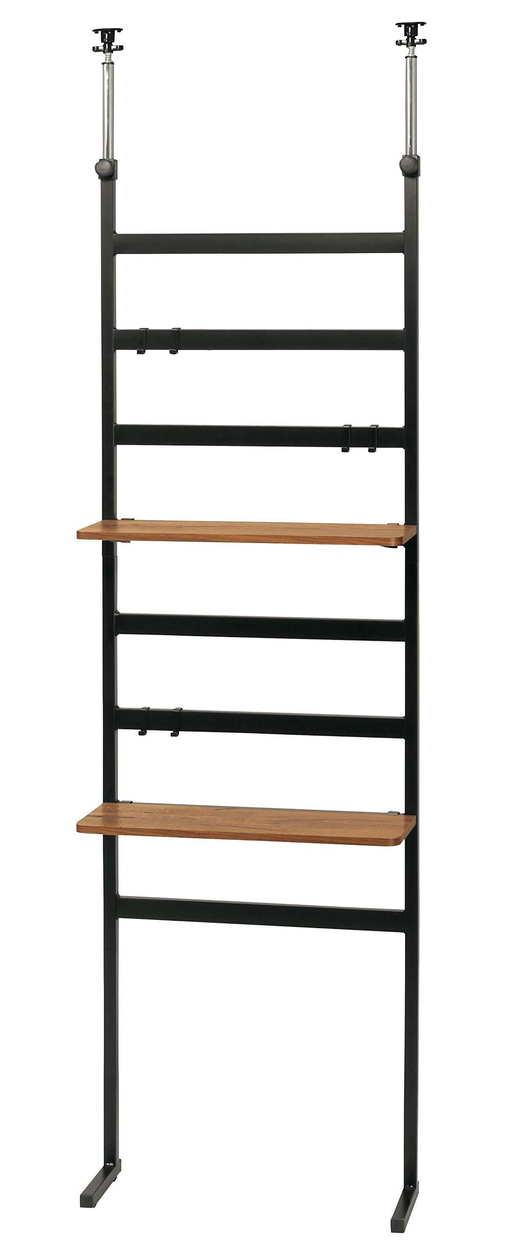 Amazon｜弘益 突っ張りラック ブラウン TR-P60(BR) 約222×60×24.5cm