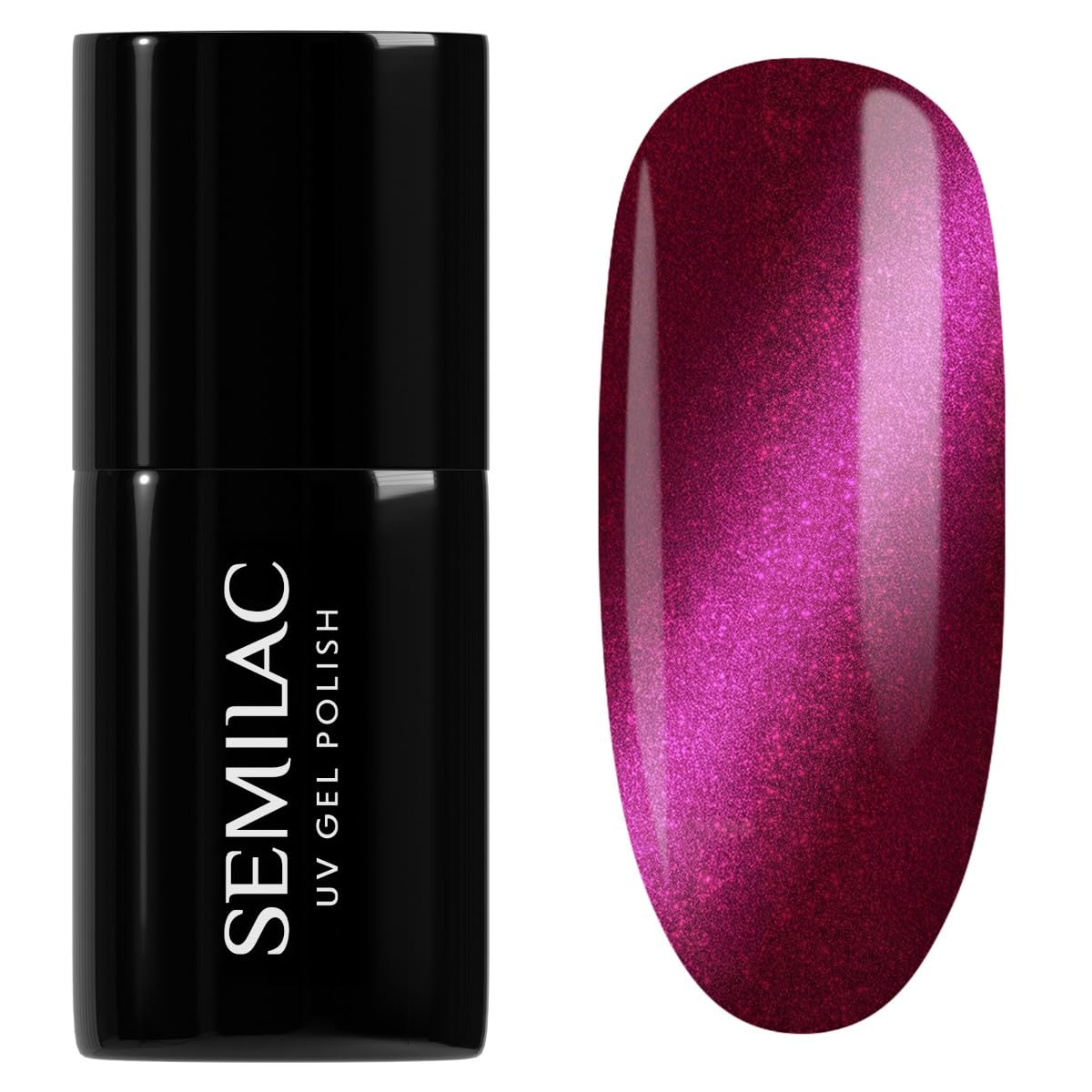 Semilac Lakier Hybrydowy Różowy Cat Eye Kocie Oko 468 Pink Cosy 7ml