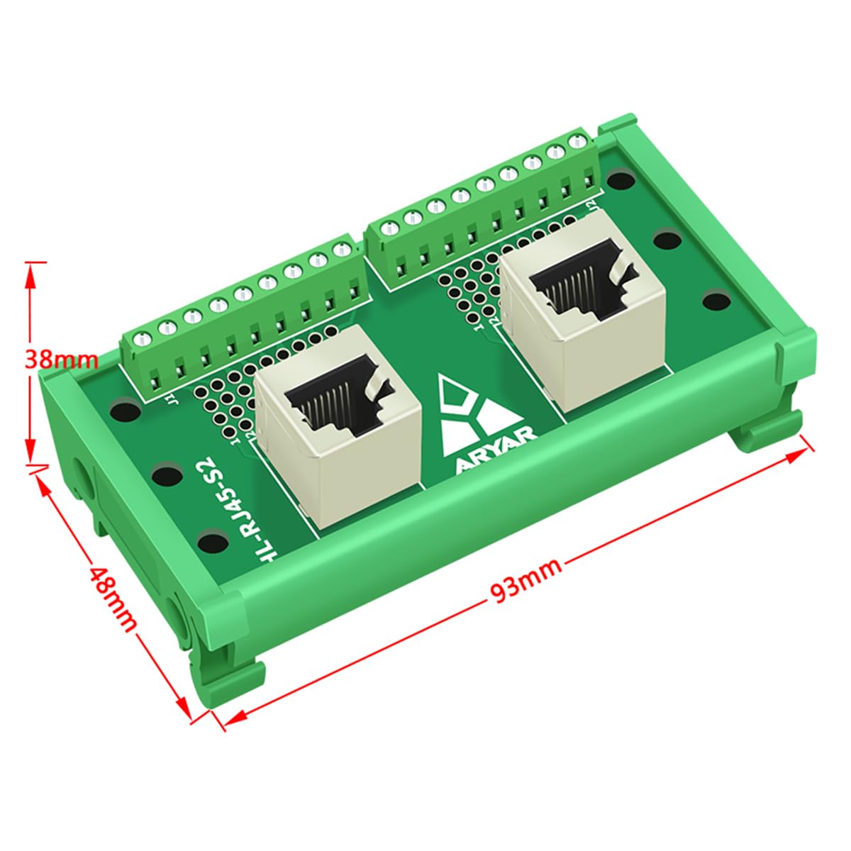Din Rail Mount RJ45 8P8C 5-Port Splitter Module - Network Interface For ...