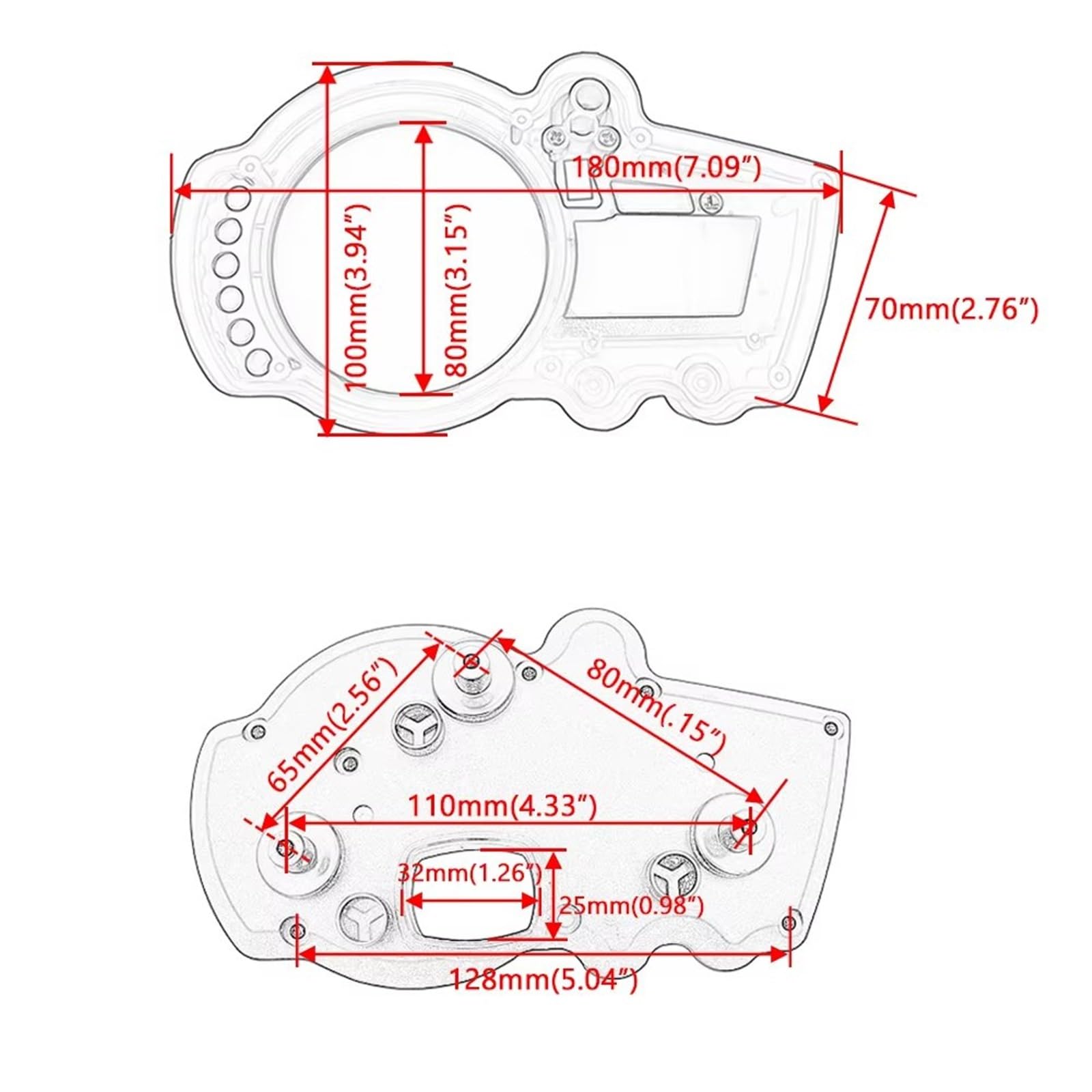 Marco Instrumento Compatible Con Yamaha Para YZF Para R1 2002 R6 2003-2005 Para R6S 2008-2010 Cubierta La Carcasa Del Indicador Instrumentos