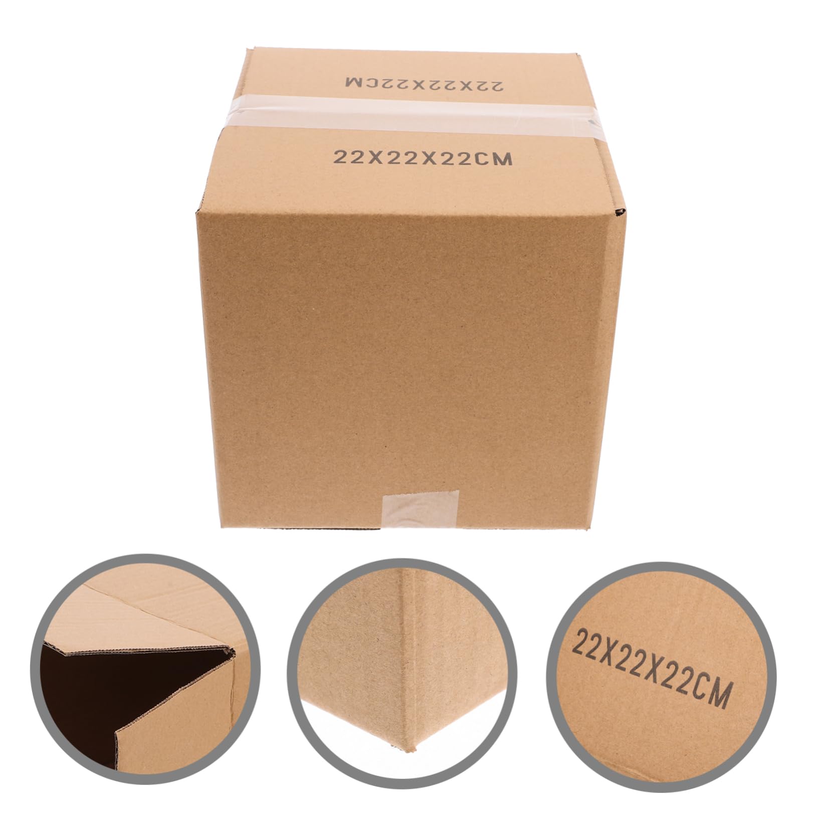 NUOBESTY 5 Stück Braune Kartonverpackungen aus Papier Quadratische Umzugskartons Robuste Verpackungsmaterialien zum Transportieren und Einfachen Tragen