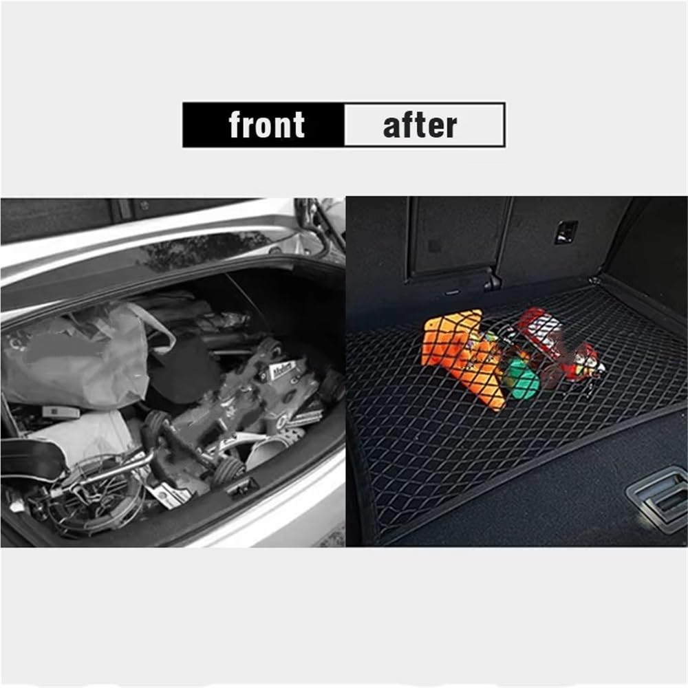 Supporto per Rete Auto Universale per Bagagliaio Posteriore Portaoggetti Elastica in Nylon 90x40 60x110 CM Rete Portaoggetti Tasca Organizer(1pc 110x40cm)