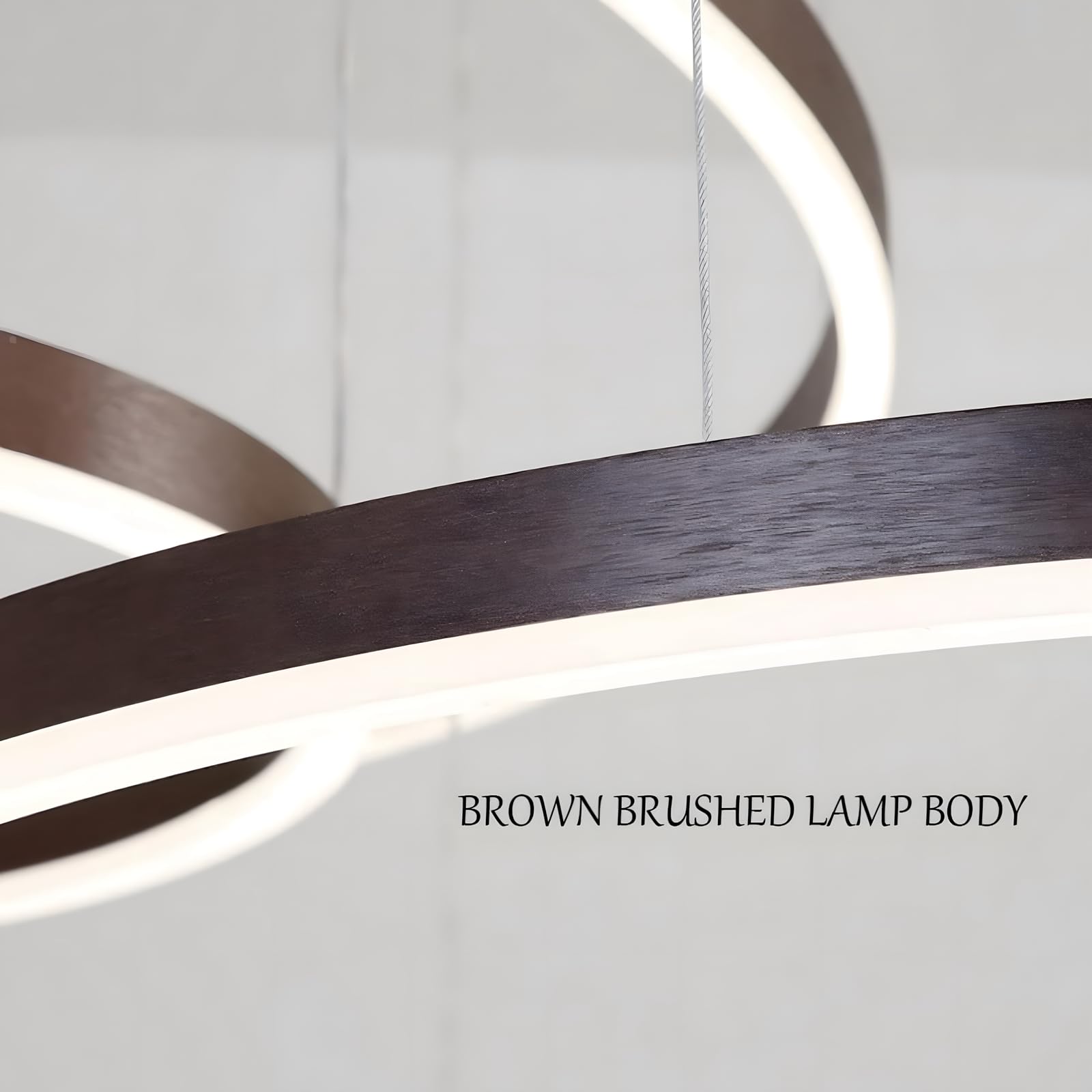 Lustre LED Moderne 3 Anneaux DIY 20+40+60cm 45W - Télécommande Intensité Et Couleur Variable - Éclairage Suspendu Salon Chambre