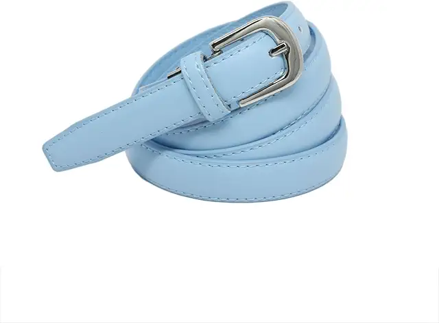 Classic Thin Women's Leather Belt 2cm Cowhide Adjustable 120cm