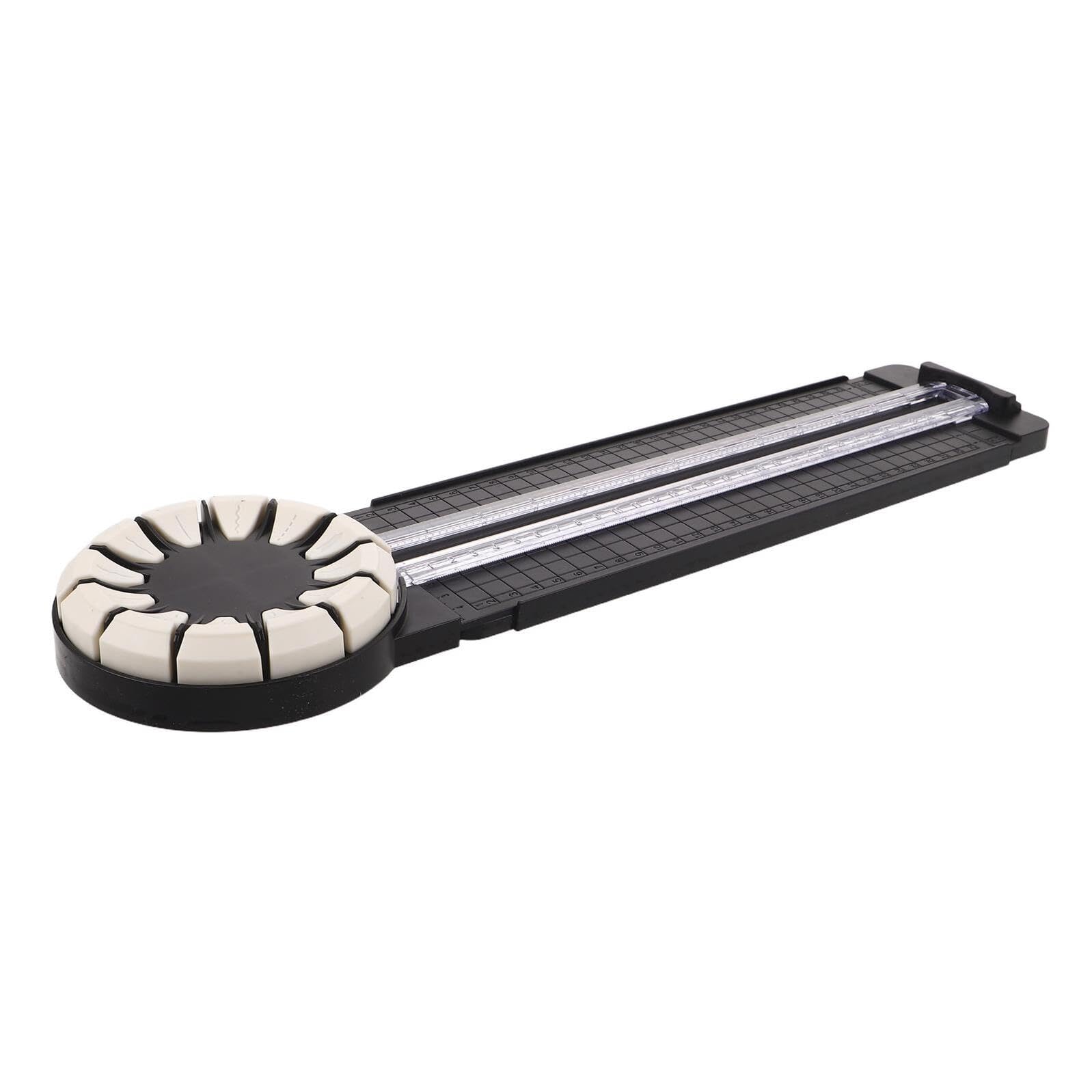SUPVOX Taglierina Multifunzione per Carta 12 in 1 con Linee Dritta, Ondulata e Tratteggiata, Righello Integrato, Utensile per Scrapbooking e Lavori Artigianali, Colore Nero