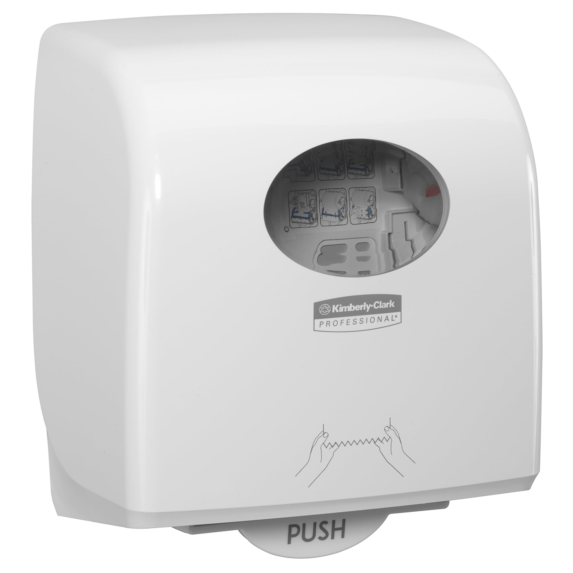 Distributeur d’essuie-Mains en Rouleaux Slimroll Aquarius 7955 – Blanc, Fixation Murale, Compact et hygiénique, Idéal pour sanitaires à Fort trafic