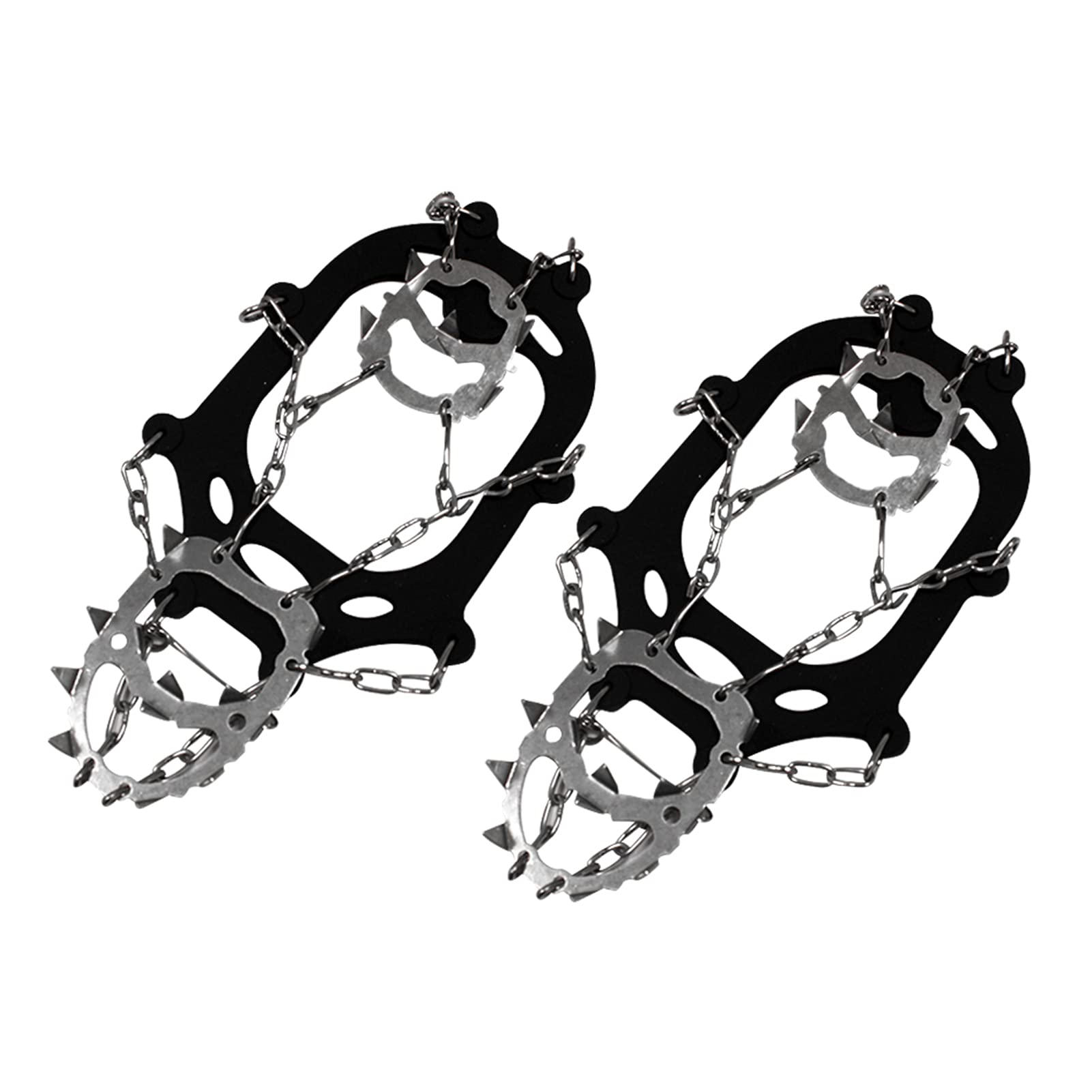 1 Paio di ramponi Professionali for Scarpe da Esterno, Antiscivolo, for Arrampicata su Ghiaccio e Neve, con 18 Denti, Ultraleggeri, da Trekking