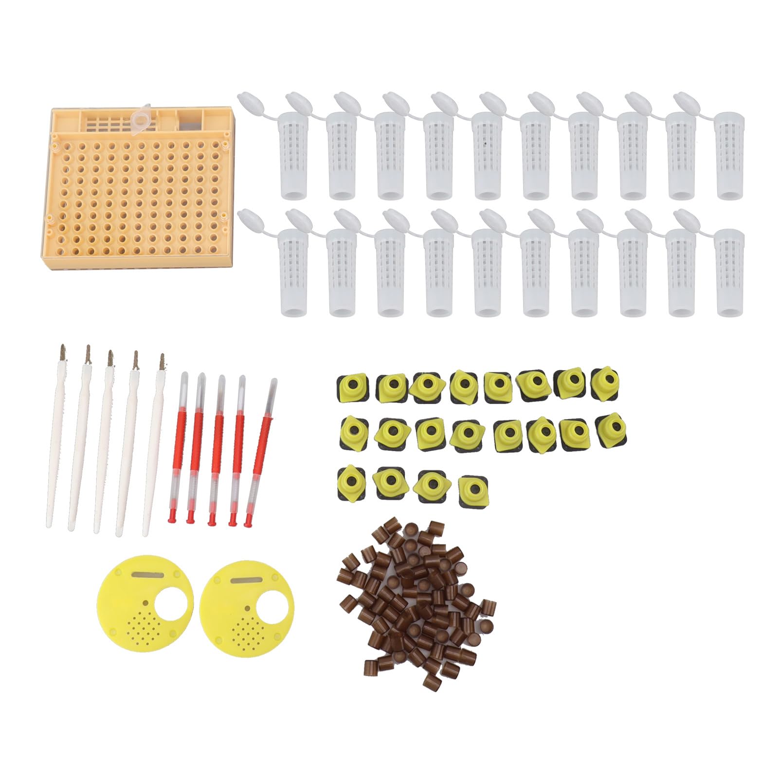 Kit de Godets pour Apiculture, Système D'élevage de Reines en Plastique, Kit D'élevage de Reines, Matériel de Greffage, Kit de Greffage pour Apiculteurs