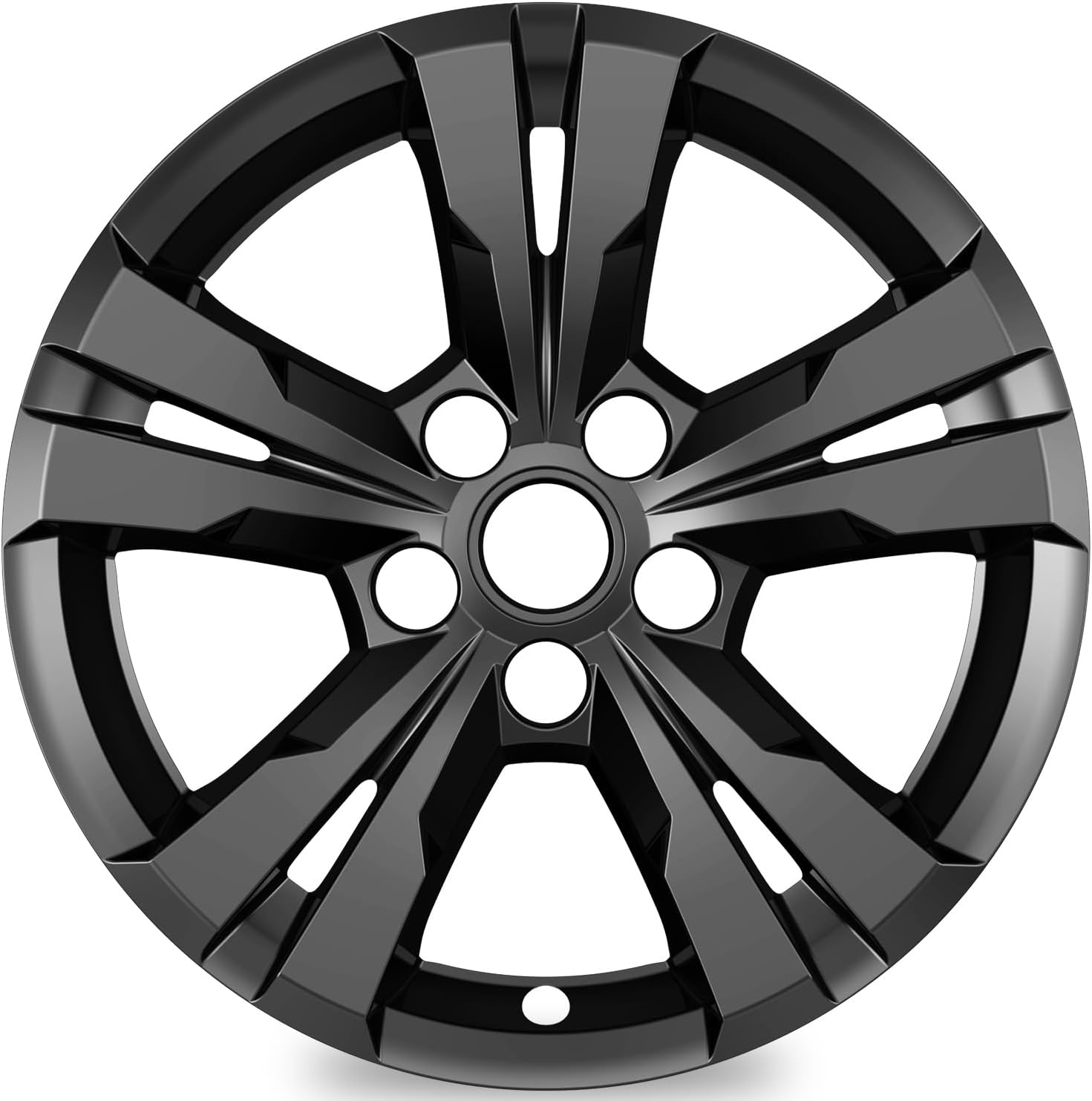 TangMiGe 4-Pack Wheel Skins Compatible with Chevrolet Equinox Alloy Wheel 2010 2011 2012 2013 2014 2015 2016 2017, 17 inch, 10-17 Chevy Equinox Wheel Rim Cover (Black Color)