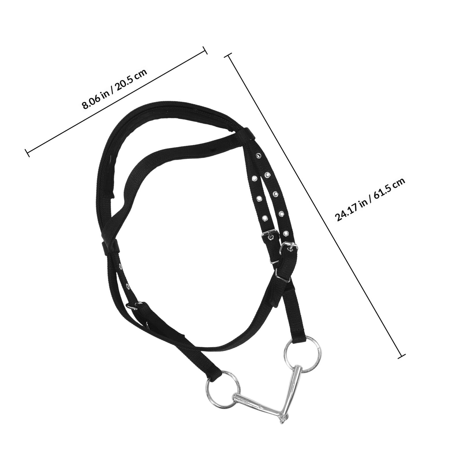 Veemoon Briglia di Corda in Nylon Regolabile per Cavalli Grandi Oltre 1,3 M, Cavezza da Addestramento Resistente e Confortevole, Finimenti Western Eleganti per Equitazione e Competizioni
