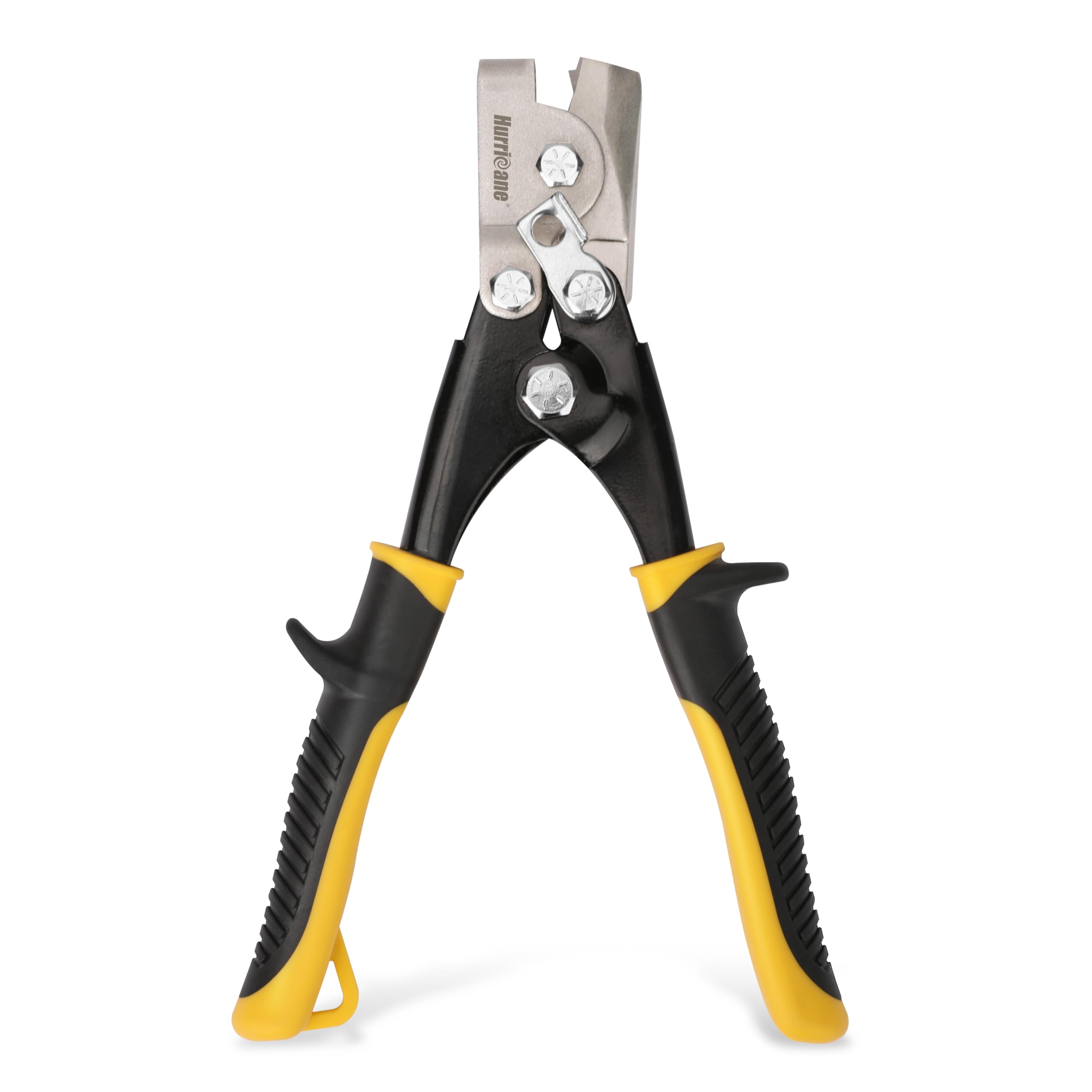 HURRICANE Snap Lock Punch Tool, 3/8 Inch Impression Gutter End Cap Crimper, Sheet Metal Crimping Tool for Aluminum/Vinyl Siding & HVAC Duct, Ideal for