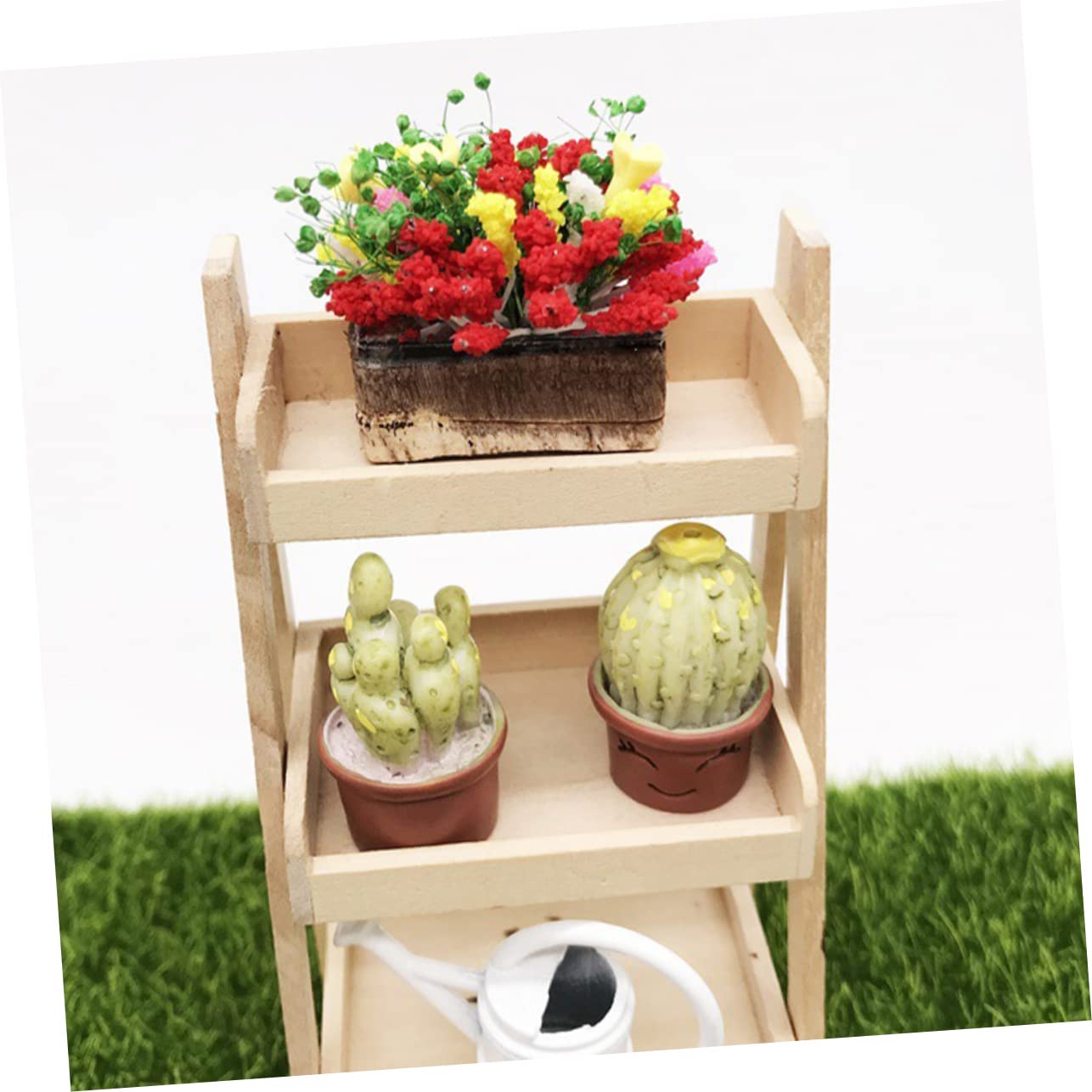 Set De 3 Macizos De Flores En Miniatura De Resina Para Casas De Muñecas – Tamaño 2,5 Cm, Colores Surtidos Y Aspecto Realista