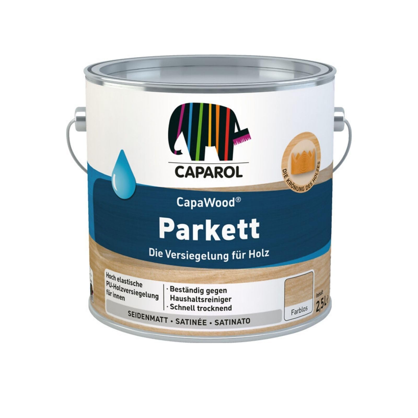 Capadur Parkett u. SiegelLack 2,5 Liter farblos