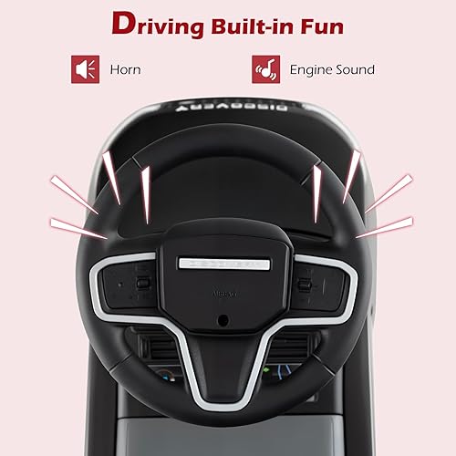 Miniatura 4 de INFANS - Automóvil de empuje con licencia Landrover para niños pequeños, 3 en 1 con mango de empuje, bocina, música, almacenamiento debajo, juguetes