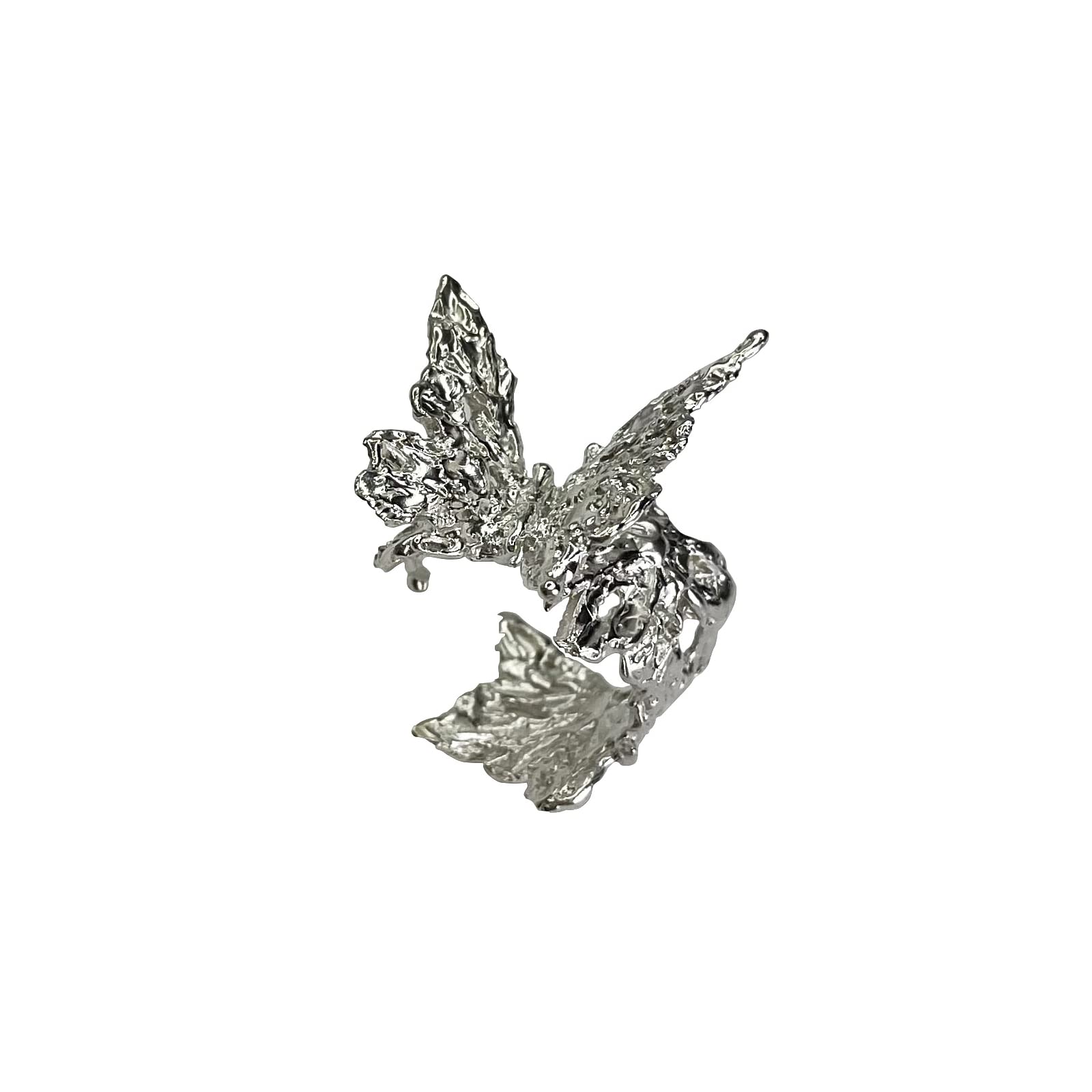 Butterfly Rings,S925 Adjustable Stacking Open Rings for Women, Temperament Personality Fashion Femal
