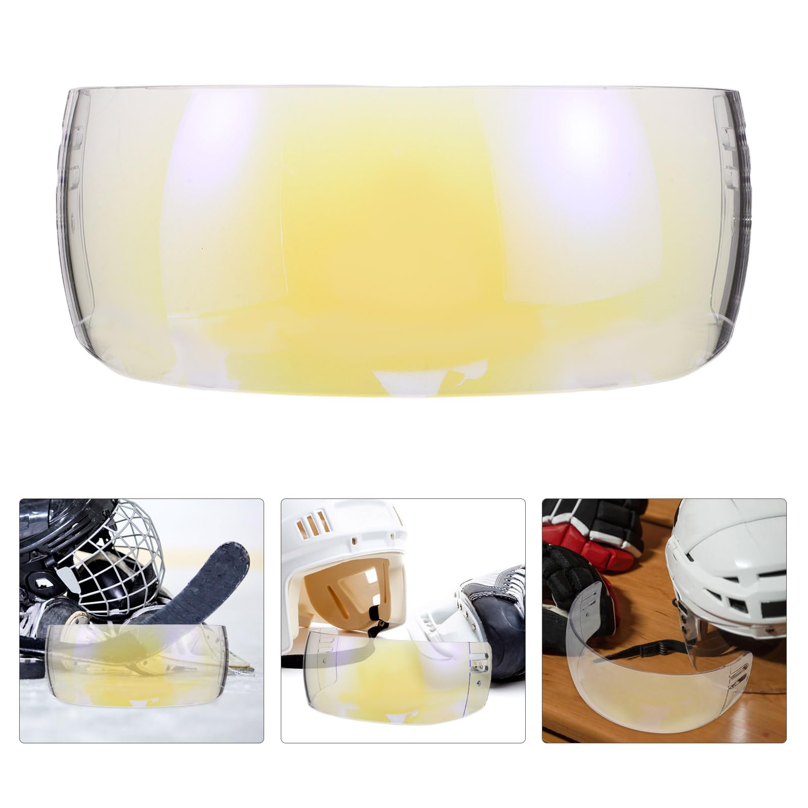 MAGICLULU Visera Antiempañante y Antirayaduras para Casco de Hockey sobre Hielo, Cubierta Protectora Transparente Ventilada para Protección Facial y Ocular, Resistente a Roturas, Compatible