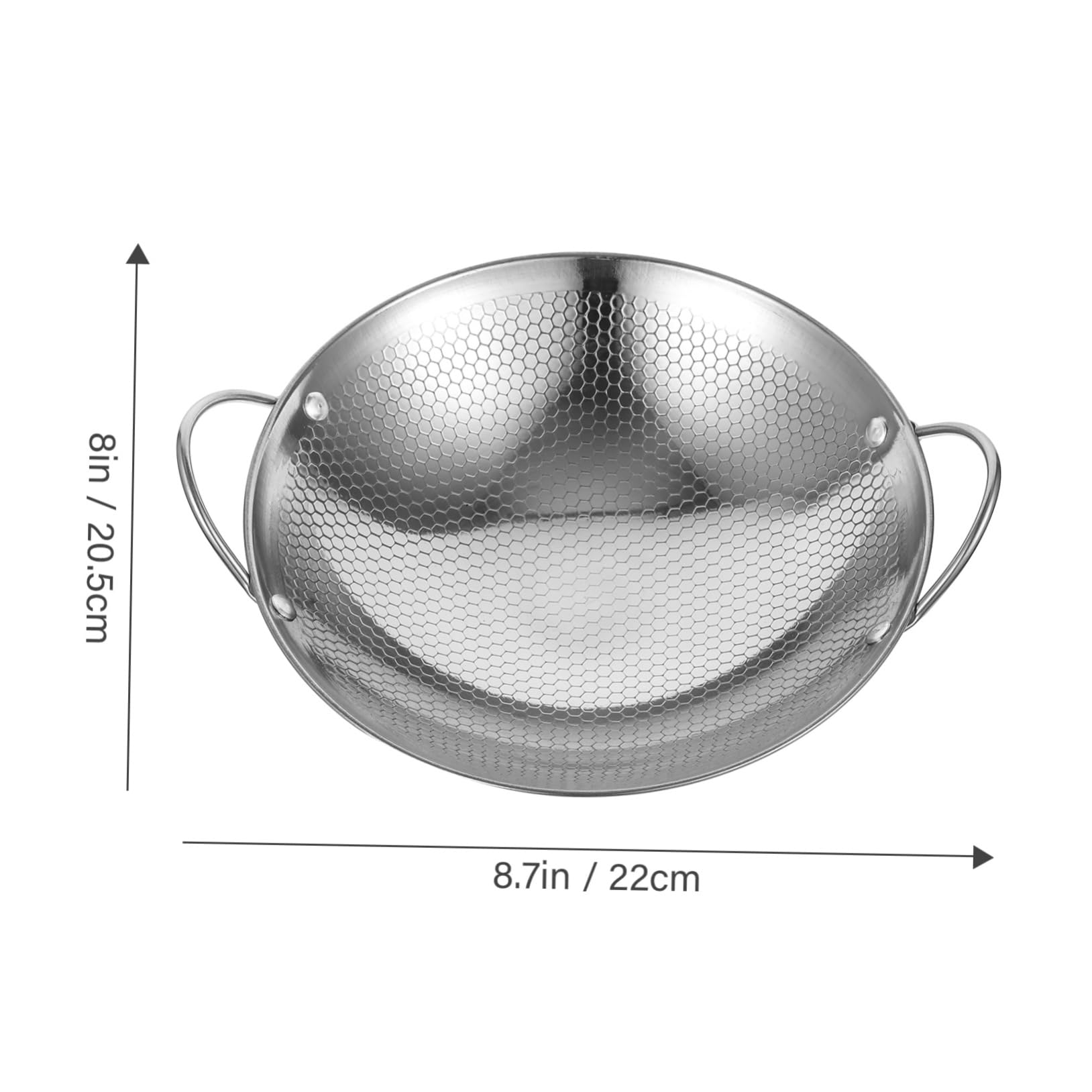 SOLUSTRE 1 PC Stainless Steel Honeycomb Outdoor Seafood Pot with Double Handles Ramen Cooking Pot for Easy Transfer and Safety