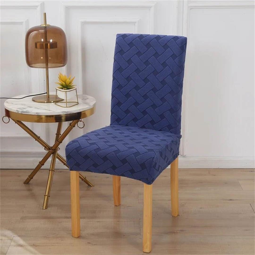 NMVAWIPT 4-Pack Textured Stretch Chair Covers, Machine Washable Dining Seat Protectors with Secure Elastic Fit for Home & Commercial Decor(#9)