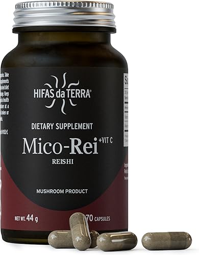 HIFAS DA TERRA Mico-Rei - Cápsulas de polvo de extracto de hongo Reishi orgánico, suplementos nootrópicos para mujeres y hombres, pastillas de