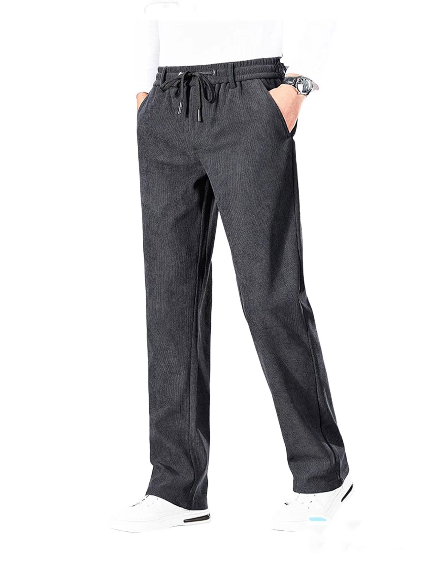 Pantalones De Chándal Cálidos Con Forro Polar De Invierno For Hombre, Pantalones De Chándal Con Forro Sherpa, Pantalones De Chándal Con Cordón, Pantalones Cálidos De Invierno, Pantalones De Lana