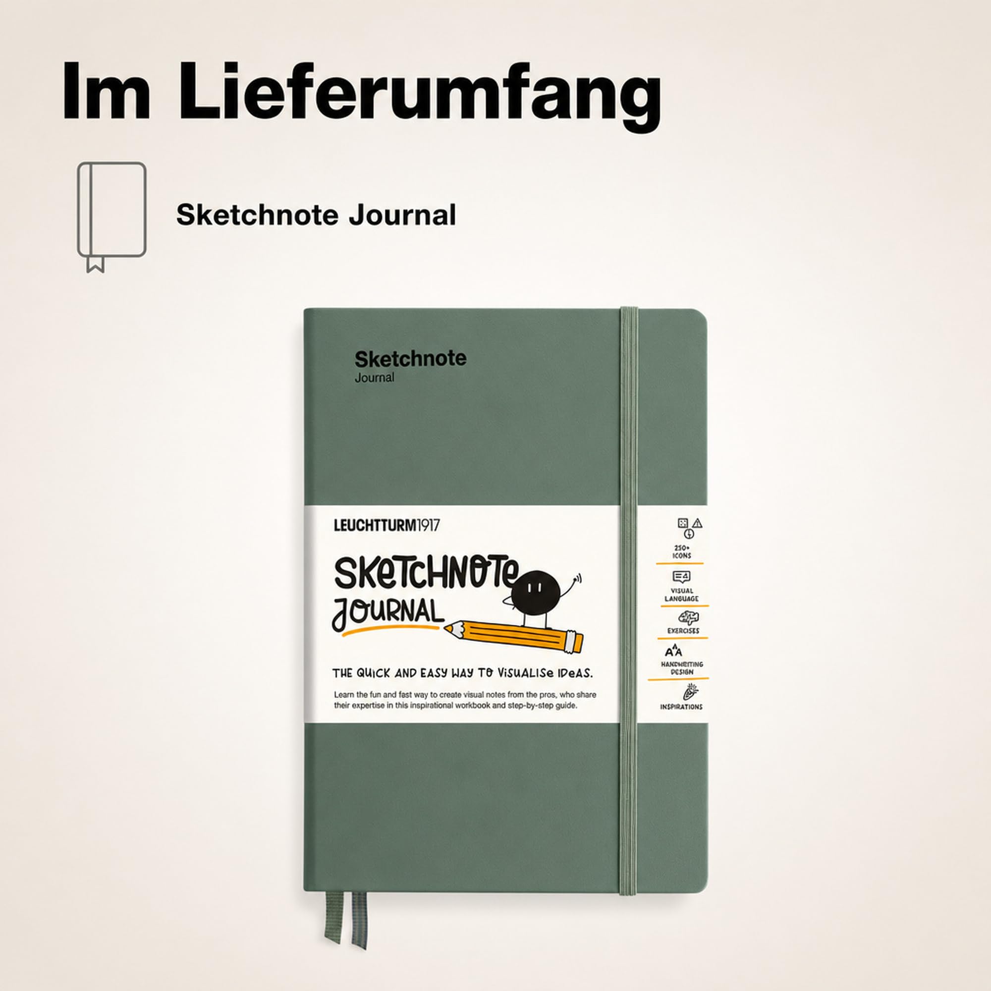 Sketchnote Journal - visualisez des notes et des idées rapidement et facilement | Anglais | Olive