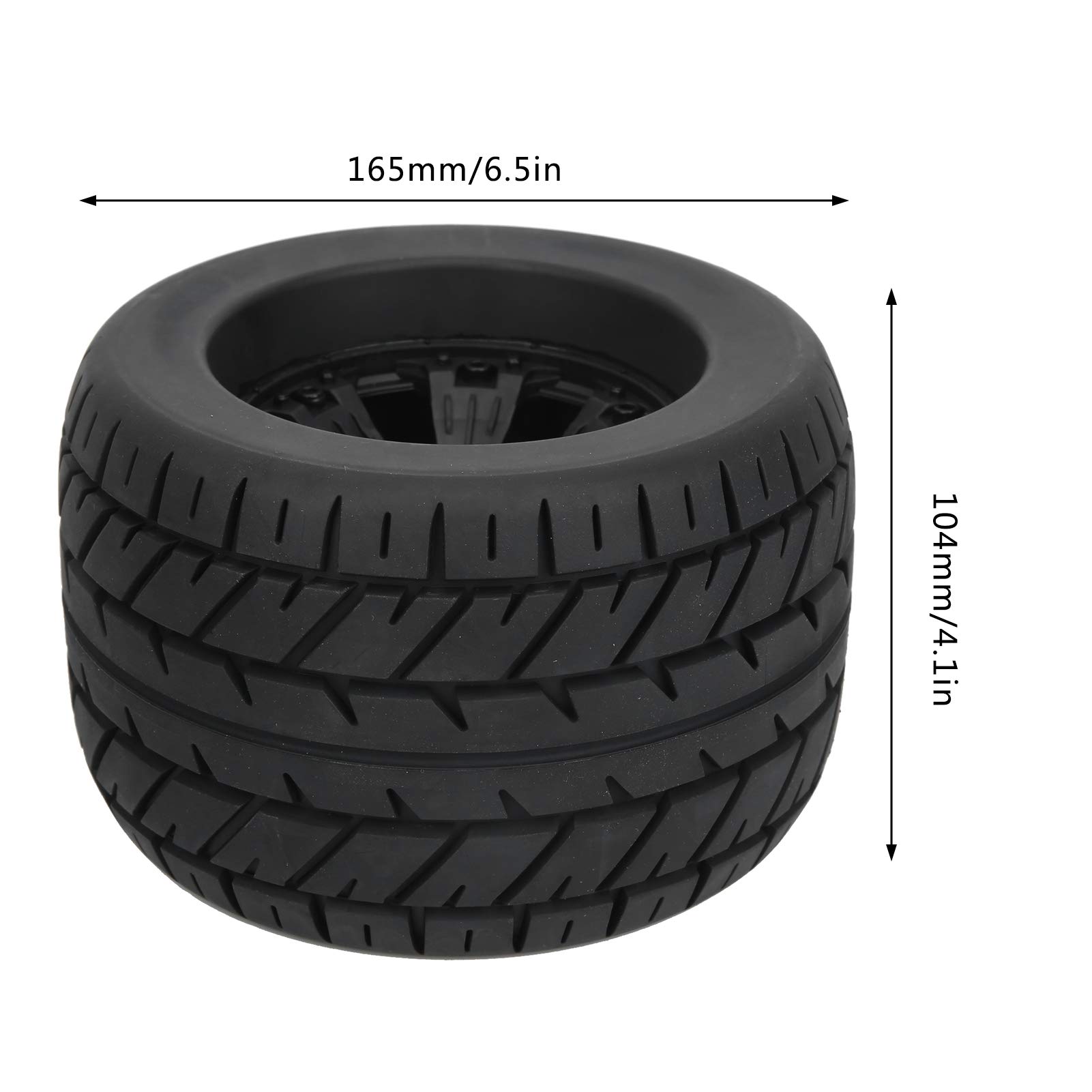 4-pak 1/8 RC gumowe felgi samochodowe 17 mm sześciokątne koła do ciężarówek do ZD Racing akcesoria części 165 x 104 mm opony RC koła samochodowe
