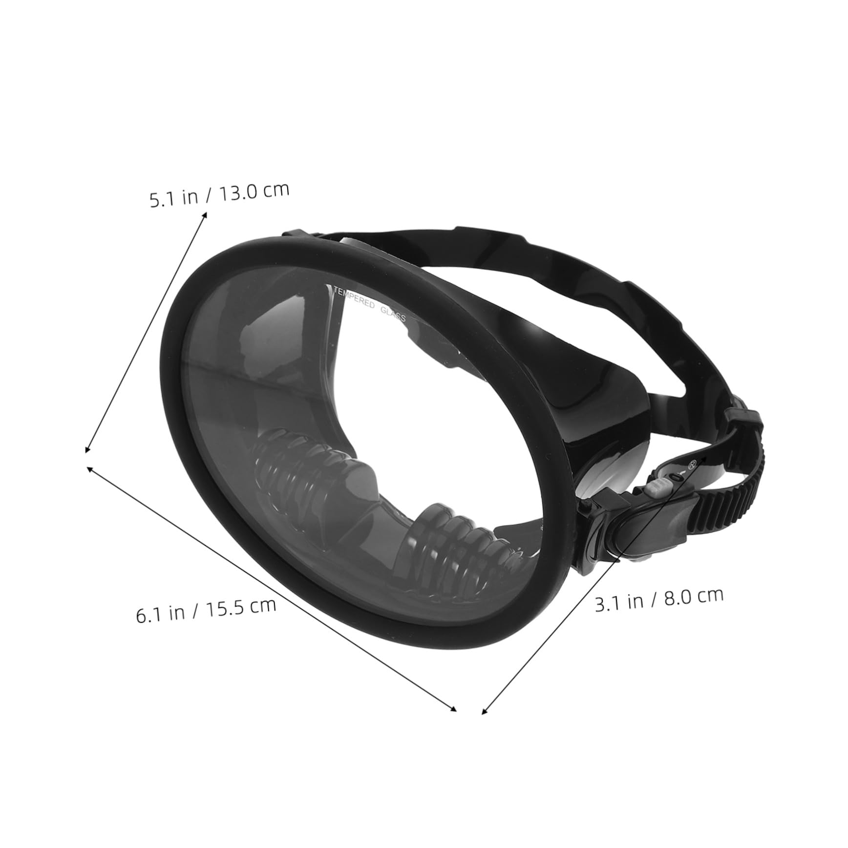 TOYANDONA Occhiali da Immersione con Visuale, Antiappannamento, in Silicone e Vetro Temperato, per Nuoto e Snorkeling, Design Confortevole e Resistente