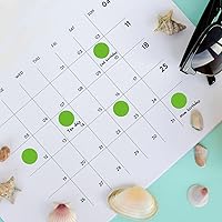 Vista 4 de 1400 PCS Pegatinas de Puntos Verdes Redondas Etiquetas de Codificación Círculos de Lunares para Oficina, Aula, Papeles, etc