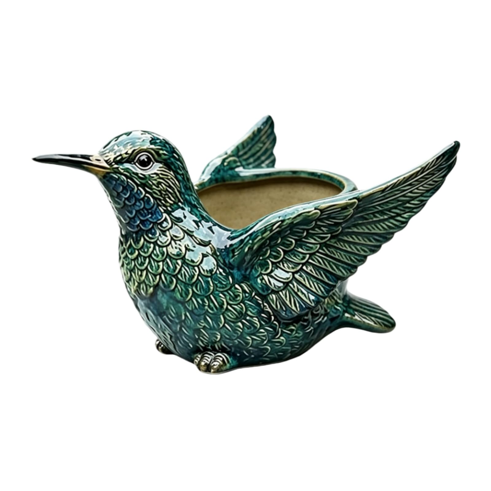 LUOBEIYAOHL Cardinal Bird Succulent Planter, Green