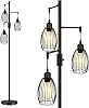 HiBay LED Floor Lamp Dimmable, Industrial Rustic Farmhouse Floor Light for Living Room Bedroom, Standing Tree Lamps Room Decor, 3 x 8W 800LM LED Bulbs Included [Energy Class F]