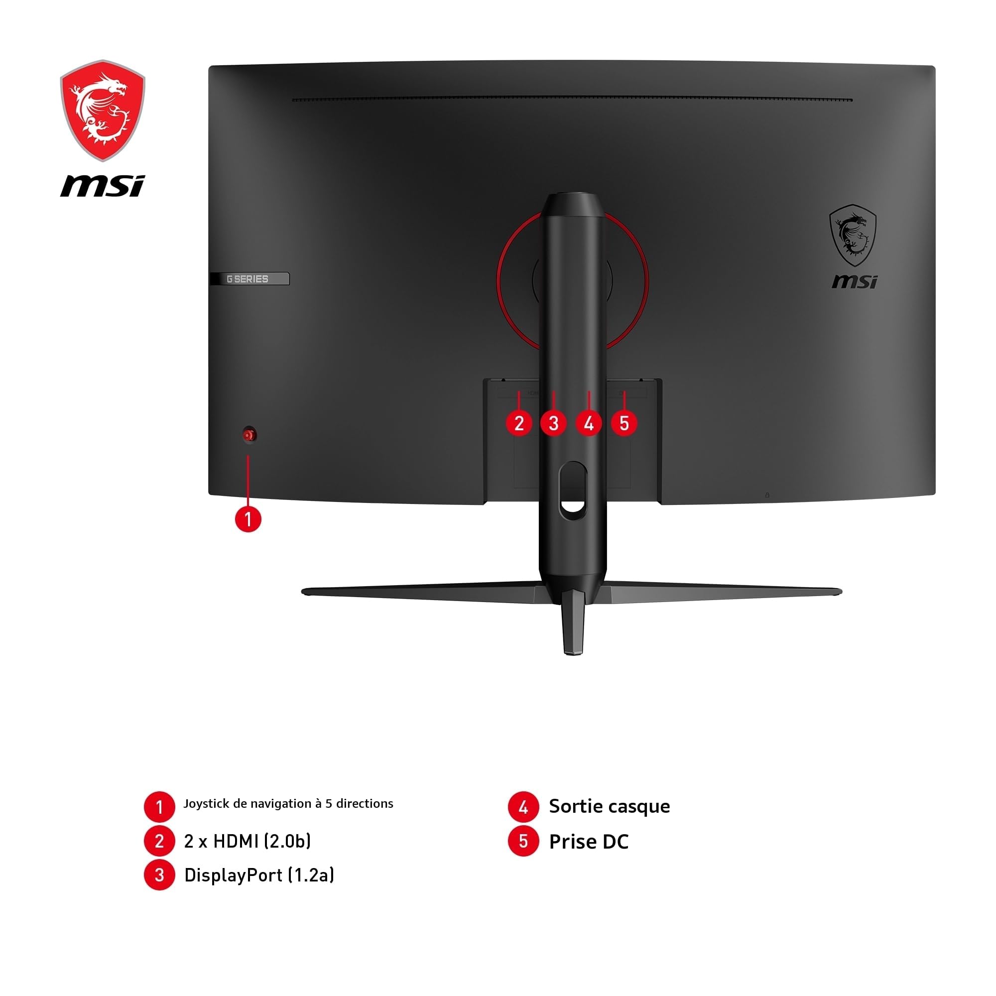 MSI G32CQ5P Écran Gaming incurvé 31.5" WQHD