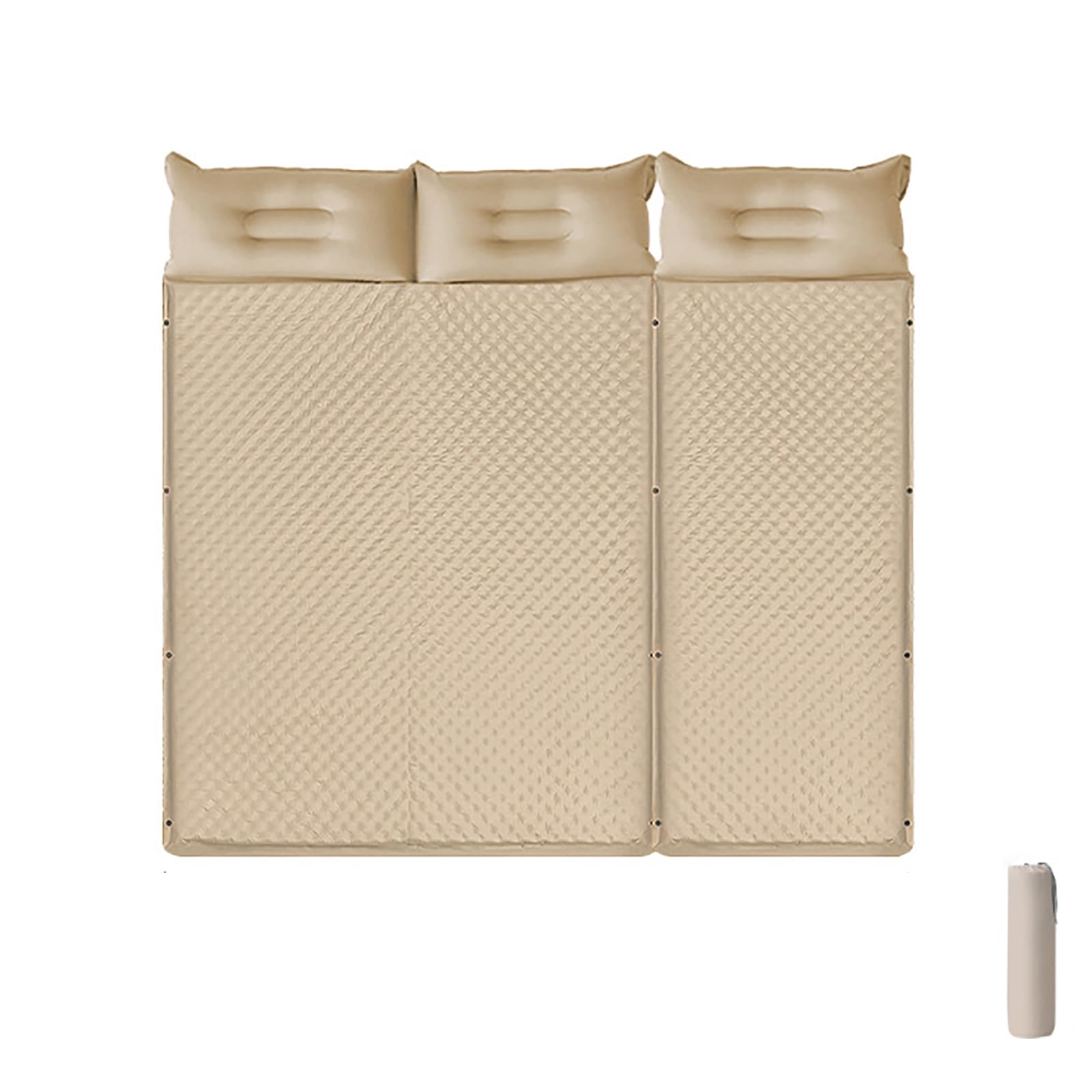 Colchoneta De Camping Autoinflable Portátil, Colchón Dormir De 8 Cm De Grosor con Almohada Integrada, Colchoneta Conectable para Acampar, Senderismo Y Cama De Invitados
