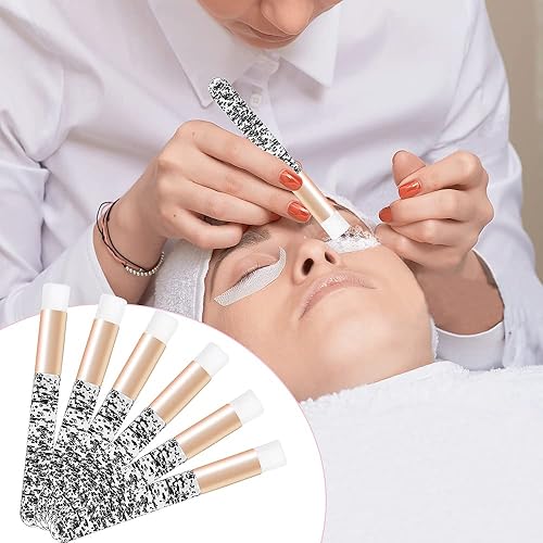 Miniatura 4 de MyAoKuE-UP Cepillo de champú de pestañas de cristal, cepillo de limpieza de pestañas, brochas de maquillaje suaves para limpieza de extensiones de