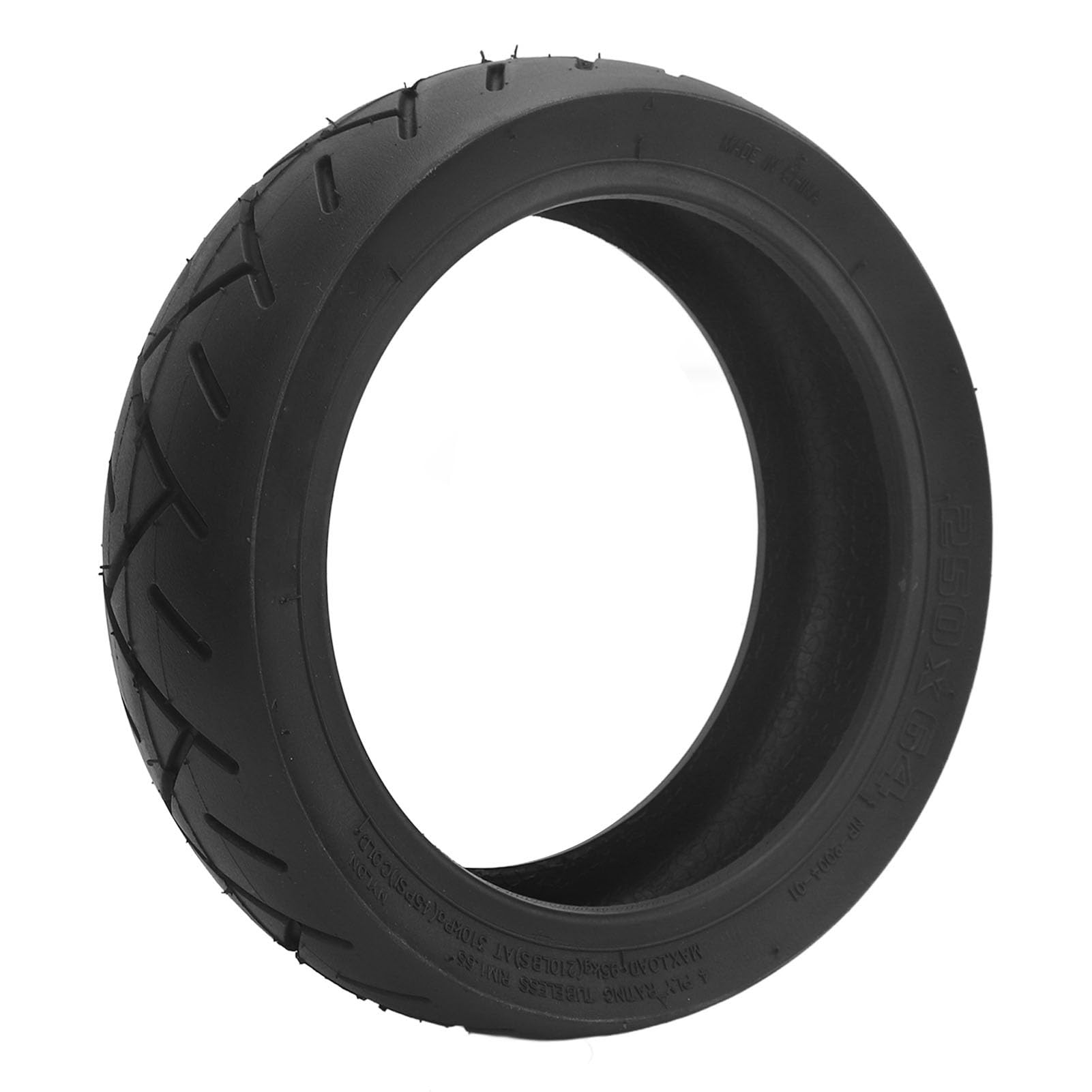 Electric Scooter Tire 250x64 Anti Slip Shock Absorbing Rubber Vacuum with Grooved Texture Compatible for Ultra Scooter