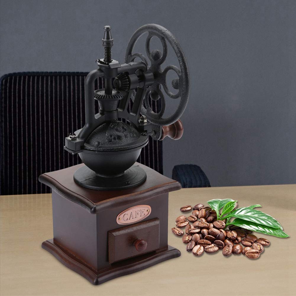 Moulin à café manuel, moulin à expresso Machine à café à café à la main Vintage avec bavures en céramique