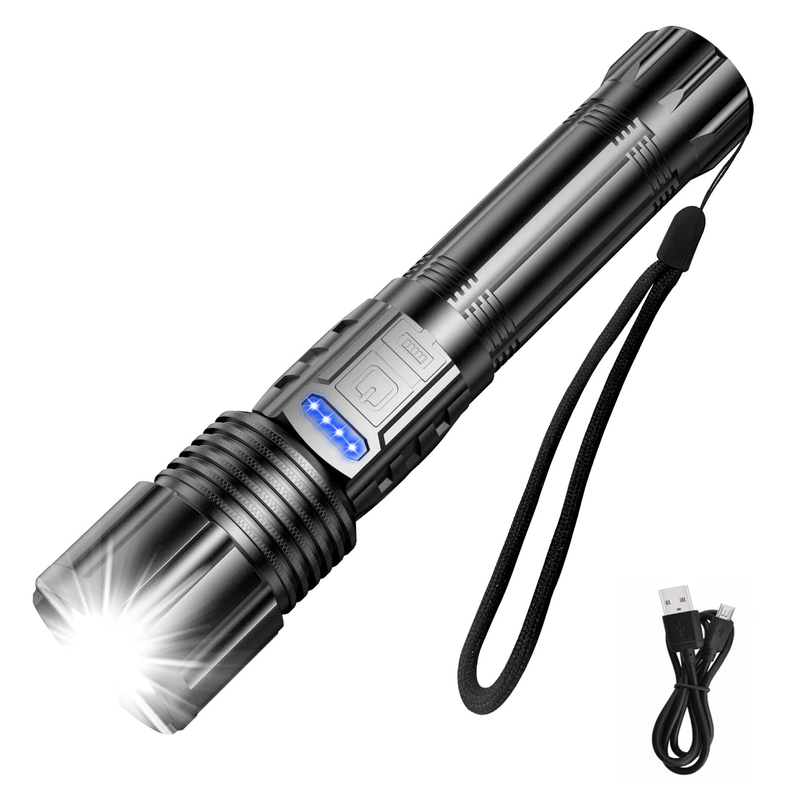 Flashlight Rechargeable High Lumens ESGOFO Rechargeable Torch LED Super ...