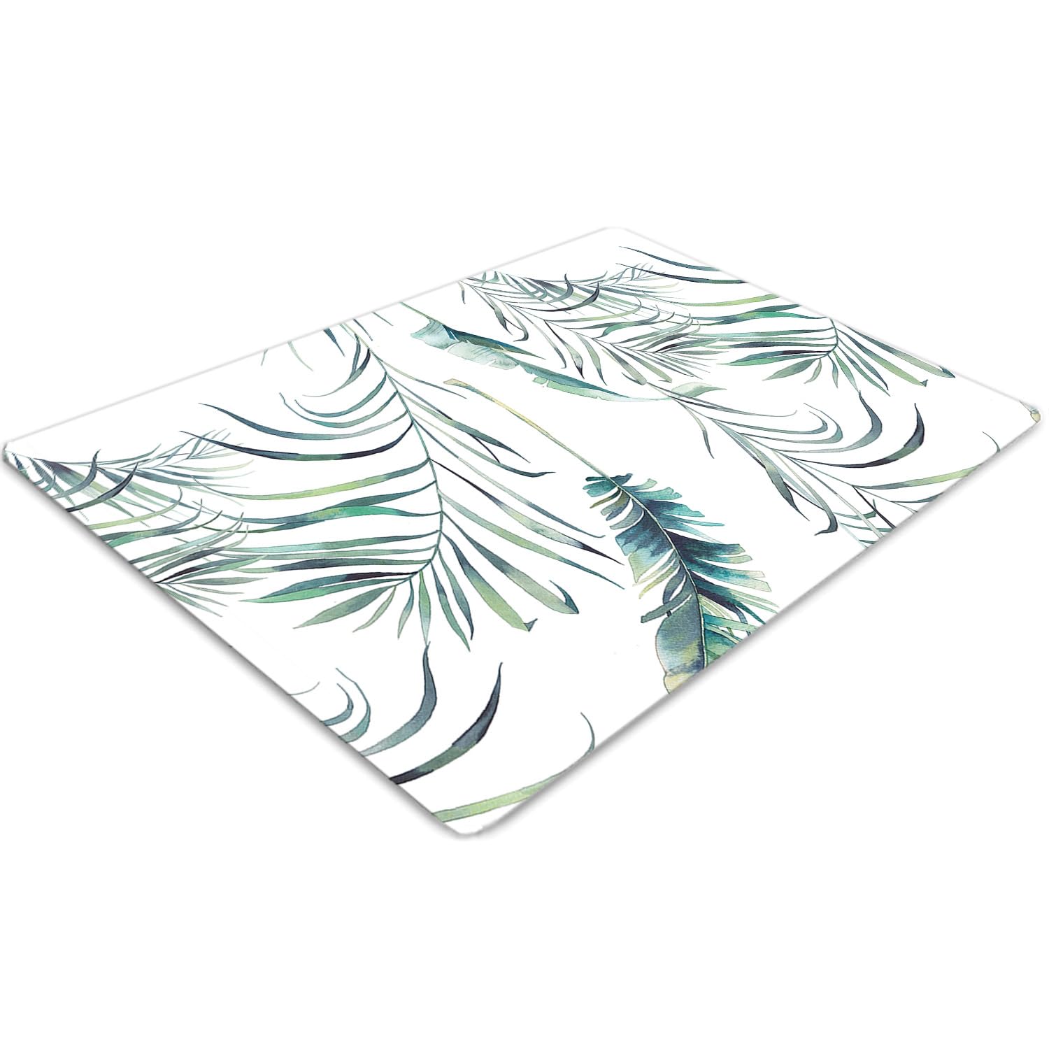 Tapis de chaise protecteur de sol en PVC ultra résistant motif plumes élégantes