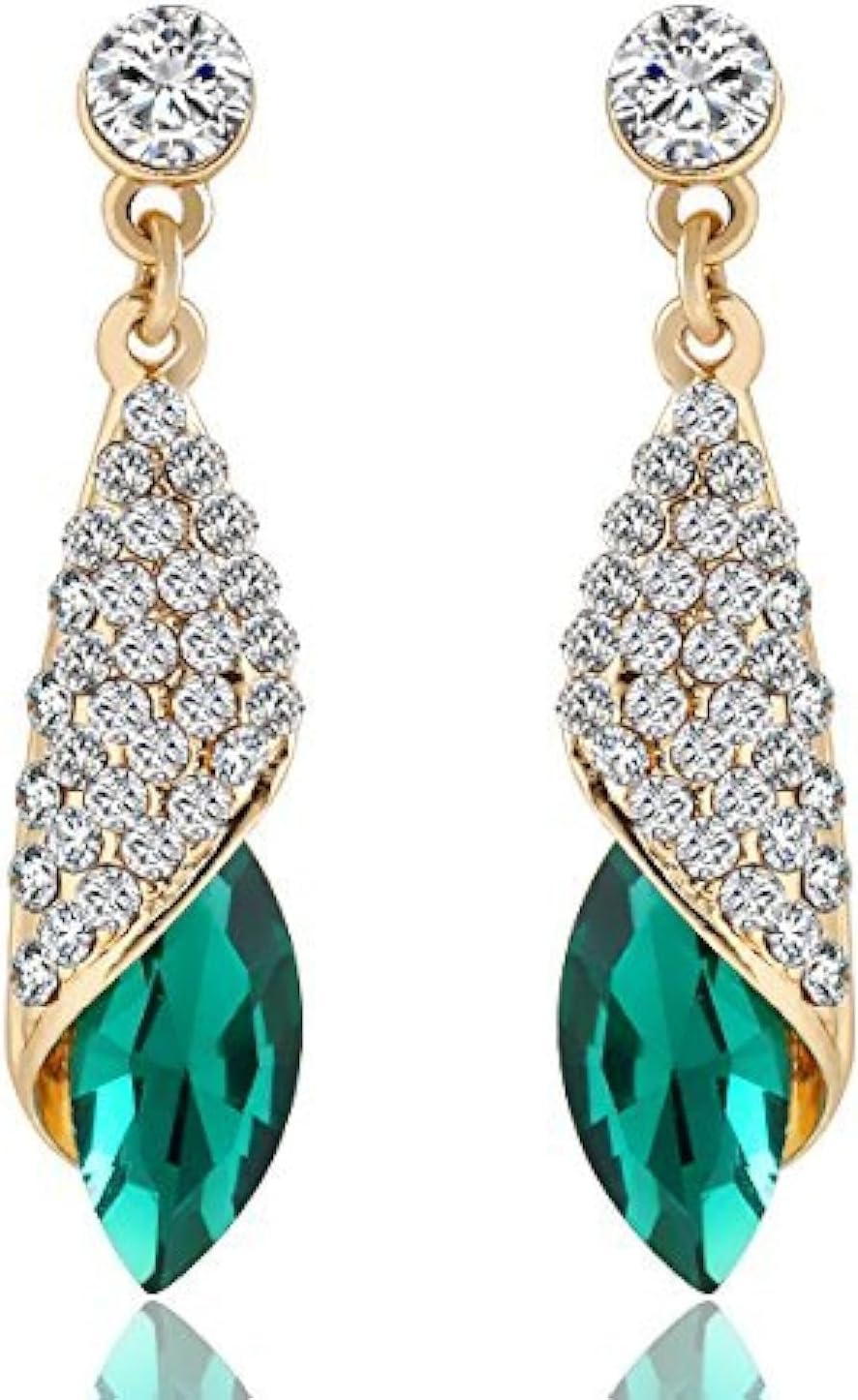 AAA 18k Gold Plated Crystal Earrings For Women & Girls