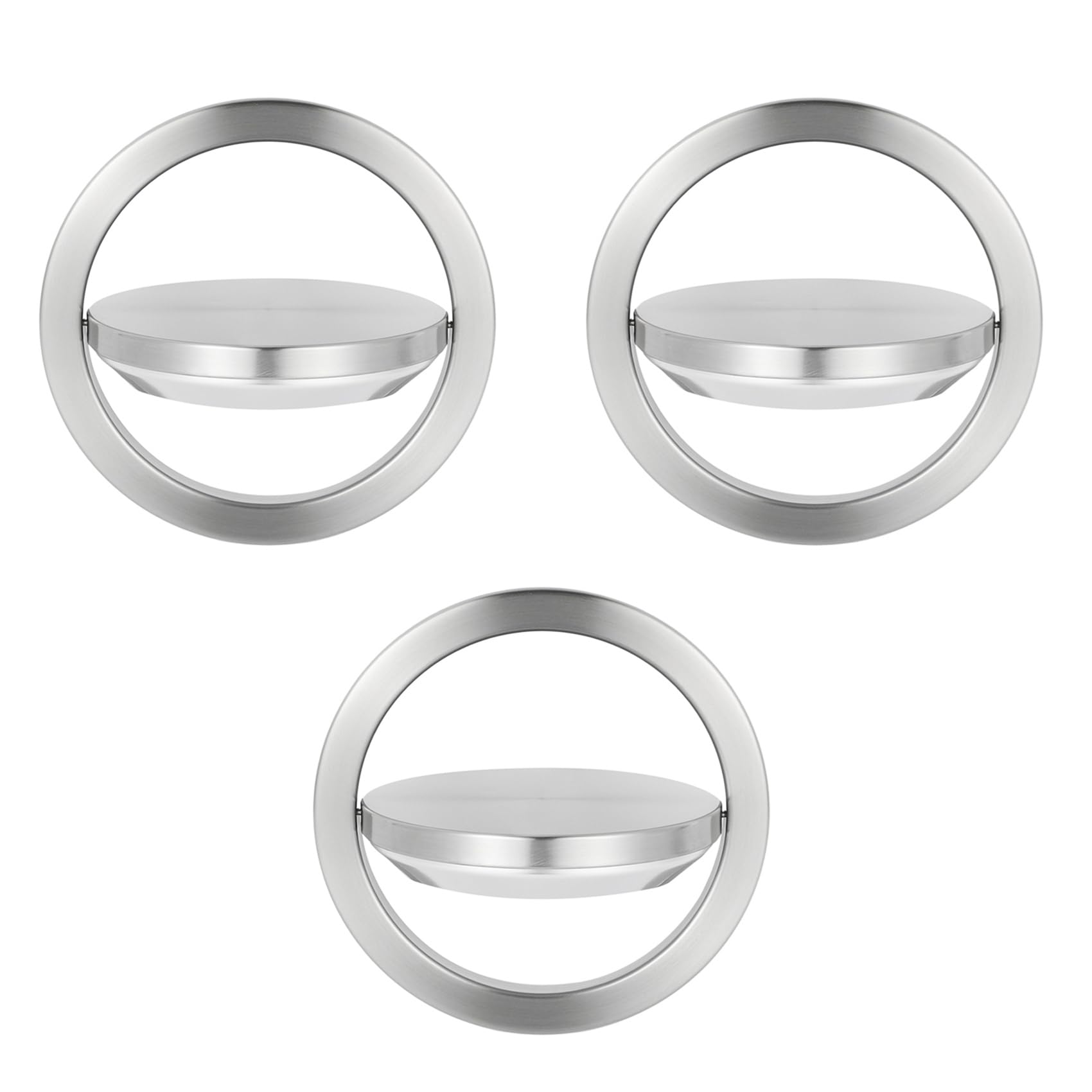 Hndhbfgrt 3X Kitchen Flap Lid Stainless Steel Flush Recessed Built-in Balance Flap Cover Trash Bin Garbage Can Trash Lid