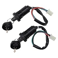 Vista 1 de GOOFIT Juego de llaves de interruptor de encendido de 4 cables con tapa de repuesto para motocicleta de motocross de 50 cc, 70 cc, 90 cc, 110 cc
