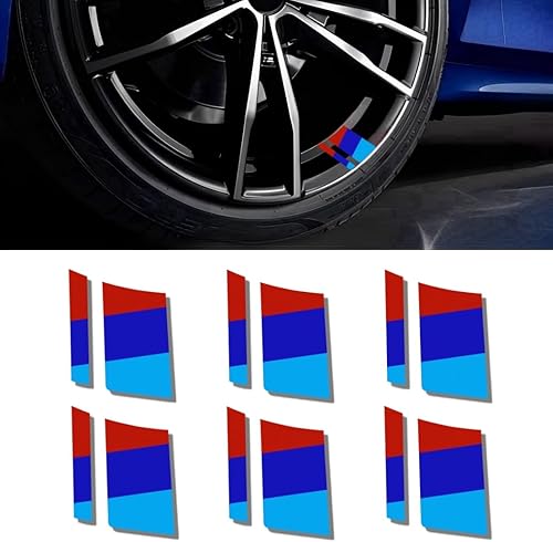 6 calcomanías de vinilo para decoración de automóvil, 3 colores, calcomanías de vinilo a rayas, accesorios exteriores automotrices para deportes de