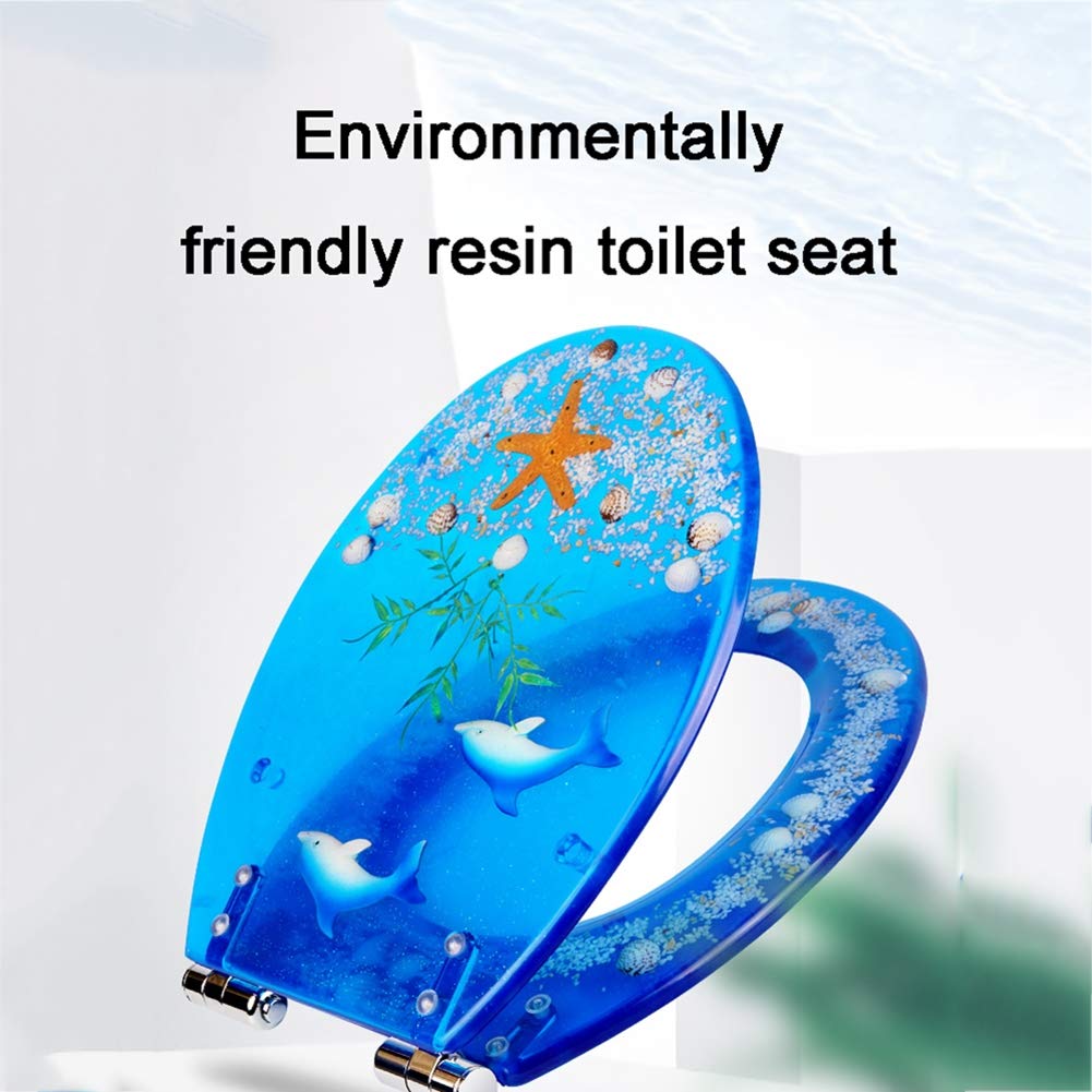 Resina Stampata Sedile WC Sedile del Water Universale A U/V/O Copriwater E Copri Cerniera Morbida A Chiusura Lenta Ecologica E Resistente Facile da Pulire Facile da Installare,G