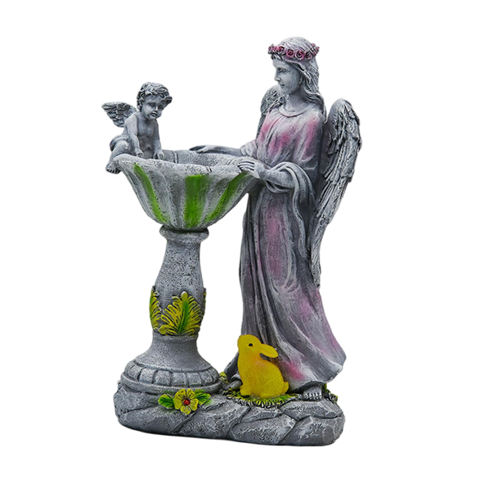 Fontana luminosa in resina per interni ed esterni, con energia solare, per gli appassionati di decorazione del giardino, regalo per casa e giardino