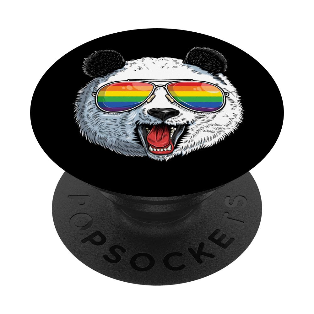 Panda Gay Pride Flag Sunglasses LGBT Funny Bear Lesbian