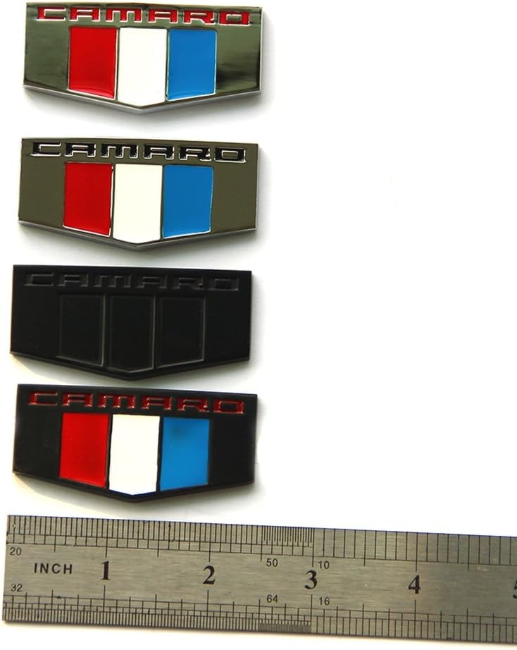 Yoaoo 2Pack OEM Zl1 1LE M Emblems Badge Front Right Left 3D Compatible with Zl1 1LE Ss Rs Zl1 Chrome Black