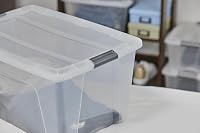 Cutie de depozitare cu capac Iris Ohyama NTB-45, 45L, 4 buc, Argintiu, Închidere sigură, Stivuibilă, Cu mânere, Plastic fără BPA 8