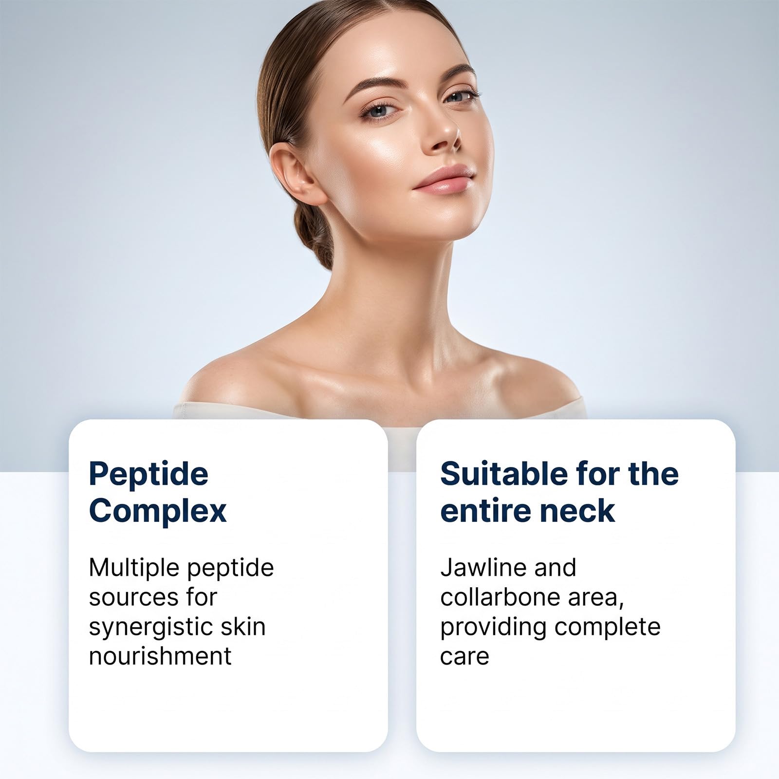 Crema antiedad para el cuello para pieles maduras: hidratante reafirmante con péptidos, tonifica y reafirma el cuello, reduce visiblemente las arrugas profundas y la textura flácida. (6pcs)