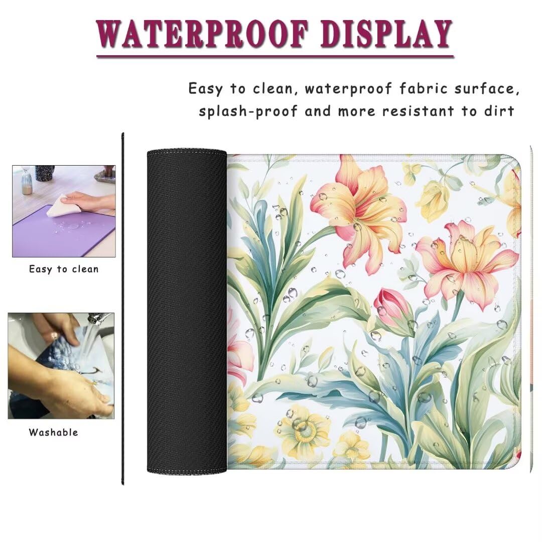 Alfombrilla Ratón Spring Art, Mousepad Alfombrilla Raton Gaming XXL 1600x800x4mm Mouse Desk Mat Gamer para Gaming Tapete Escritorio Mujer Almohadilla Raton Mouse Pad Base de Goma Antideslizante S-1032