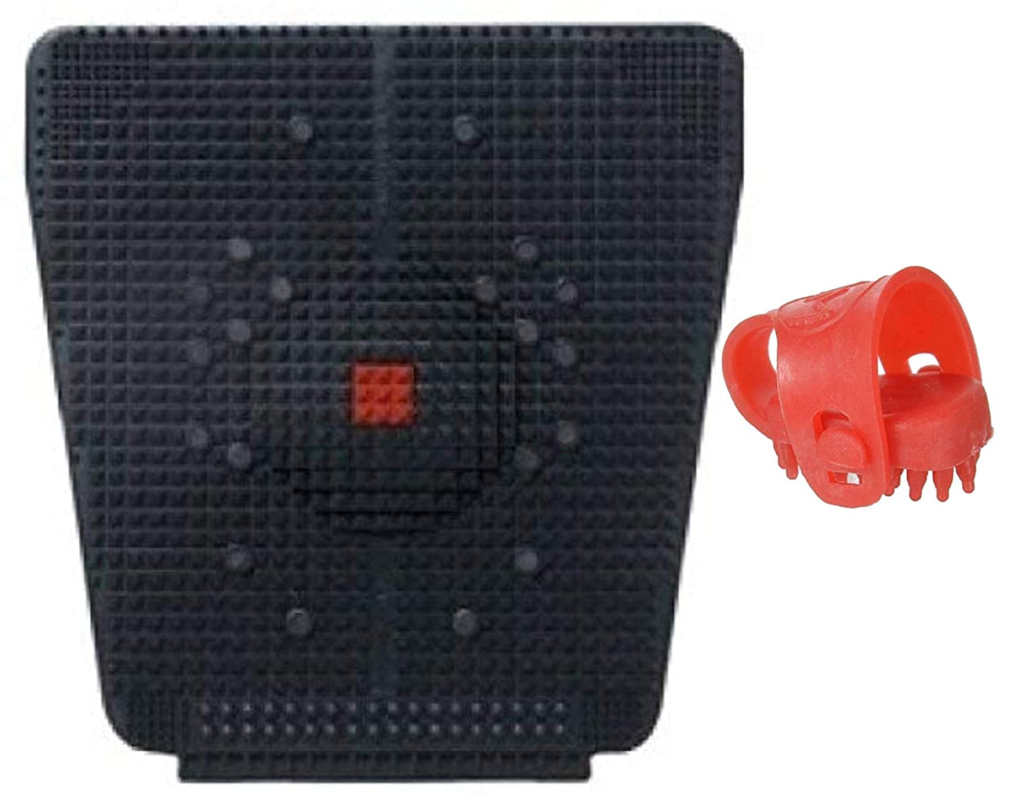 AcuHealthAcupressure magnetic stress mat black colour fitness mat home gym Powermat 2000 Acupressure Magnet Pyramids unique Thumb pad