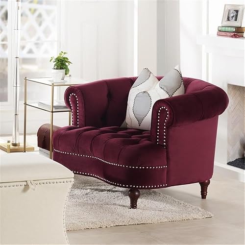 Miniatura 2 de MAKLAINE Silla de acento de madera dura Mid-Century en Borgoña Burgundy,Ash Rose,https://www.amazon.com/dp/undefined